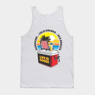 Sunshine Cold Drink Beach Vacation Tank Top